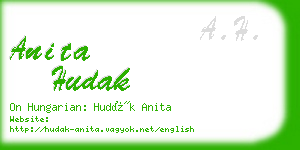 anita hudak business card